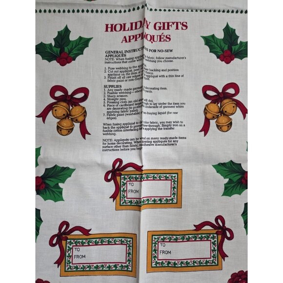 Vintage Pre-printed Fabric Panel Pillow/Appliques Hallmark Cranston Wamsutta - Picture 11 of 12